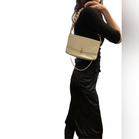 Beautiful Gucci white lizard gold closures chain strap, 80's - Picture 3 of 16